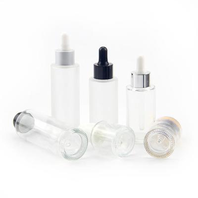 China Factory price 20ml 30ml 40ml 50ml 60ml 80ml 100ml cosmetic glass bottle with dropper for essential oil for sale