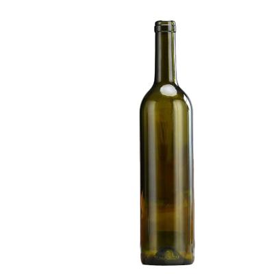 China Heavy Empty Dark Green Beverage 580g Brown 750ml Wine Bottle With Screw / Cork Cap for sale