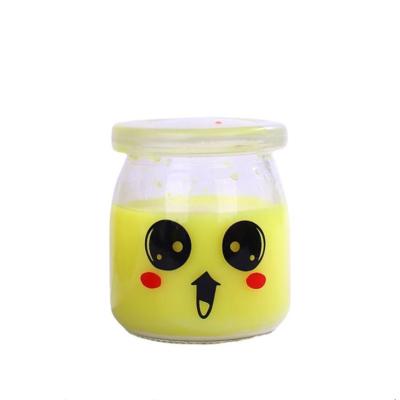 China Beverage Food Grade Clear Glass Jar With Cork For Food And Jam And Pudding And Yogurt for sale