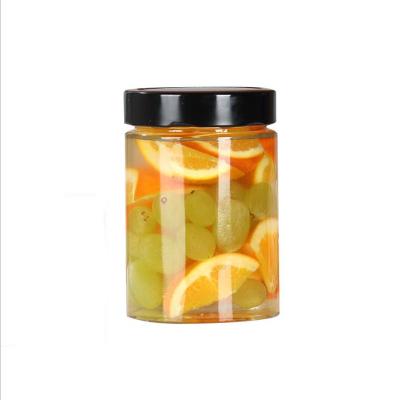 China Freshness Preservation New Arrival Glass Food Jar Container For Packaging Honey Jelly With Deep Metal Lid for sale