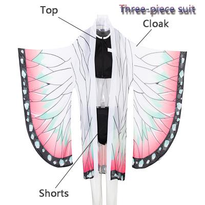 Chine Cosplay cartoon 3 piece set Butterfly Ninja Tanjiro demon slayer swimsuit cos my wife Zenyi bikini swimwear anime cosplay costume à vendre