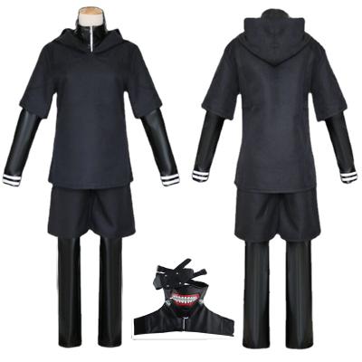 China 4 Piece Cosplay Comic Set Tokyo Ghoul COS Costume Jin Muken Food Kind Battle Clothes Anime cosplay costume cosplay wig for sale