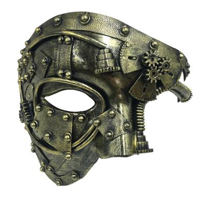 China Halloween Styles Halloween Steampunk Mask Dress Up Face Mask Masquerade Cosplay Props Halloween Mask à venda