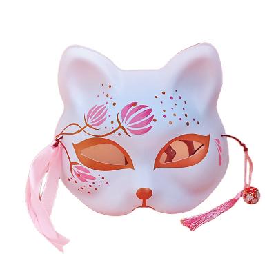 中国 New PVC Hot Pink Sakura Cat Series Japanese Fox Mask Halloween Mask Fashion Party Mask 2021 販売のため