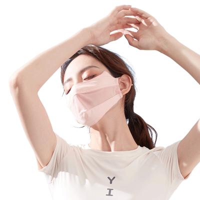 China Summer Sunscreen Sunscreen Ice Silk Face Mask Ultrathin Nylon Silk Sunshade Climbing Full Face Eye Protection Fashion Mask for sale