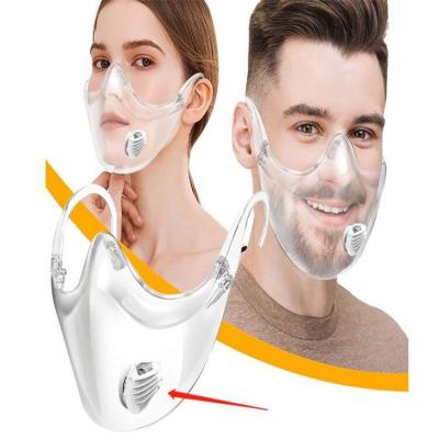 China Hot Transparent Protective Mask Lip Tongue Face Mask PC Face Mask HD Protective Mask for sale