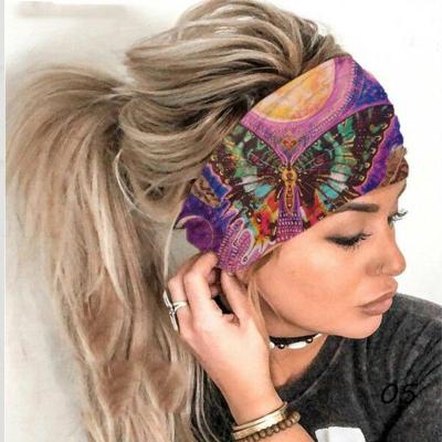 China Best Selling Elastic Cloth Ladies Hair Clip Fashion Color Butterfly Sports Hair Band Girl Headdress Clip Elastic for sale