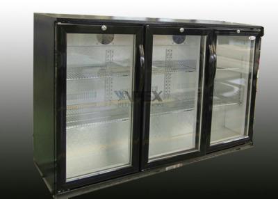 China 320L Auto-defrost Tripe Swing Doors Back Bar Beer Cooler with Double Layer Glass Door for sale