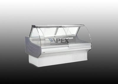 China Deli food or freash meat commercial display coolers with Curve glass for sale