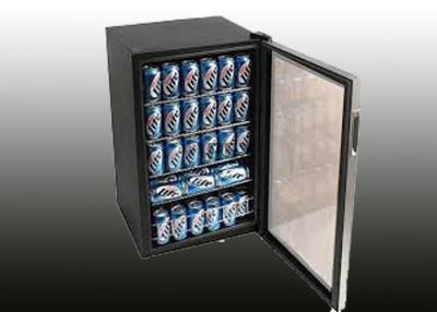 China Restaurant Advertisement Mini Bar Fridge Two sides vertical LED light for sale