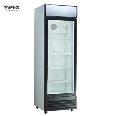 China Single Glass Door Commercial Beverage Cooler with Tempered Glass 575*606*1830 for sale