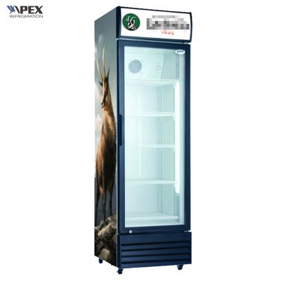 China refrigerador vertical de la bebida del color blanco estándar 400L con los estantes de cristal de la puerta 4 en venta