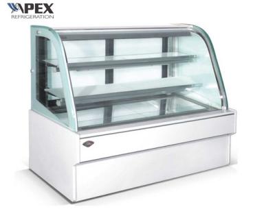 China Curved Glass Door Display Cake Showcase Chiller For Bakery Shop Energy Saving for sale