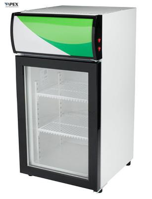 China 80 Liter Countertop Display Fridge Single Glass Door Portable Mini Fridge for sale