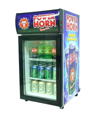 China 50L Countertop Display Cooler 2 Shelf Mini Glass Door Fridge With CE , CB for sale