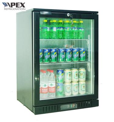 China Back Bar Undercounter Beverage Cooler Sliding Door 110L Black Beer Cooler for sale