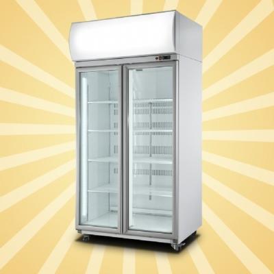 China Commercial Vertical Beer Wine Beverage Display Cooler 1100L With Body Color for sale