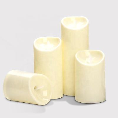 China Decorative Candle Lead Plastic Led Candle Lights Electric Remote Control Flickering Smokeless Candles Flameless Candles Battery Operated for sale