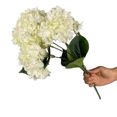 China Forest Arts unique silk+plastic 5 stem flowers long heads hydrangea simulation flower group bouquet for artificial decoration wedding for sale