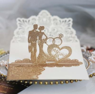 China Europe 3D Newcomer Wedding Invitation Card for sale