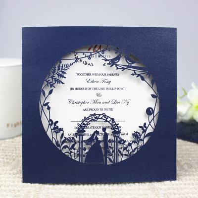 China Europe Laser Cut Wedding Invitations Cards With Envelopes For Wedding Bridal Shower Greeting Invites for sale