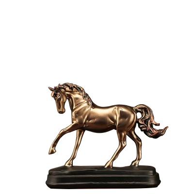 China Minimalist Classic Small Imitated Decoration Copper Soft Horse Cabinet TV Cabinet Wine Resin Crafts Gift for sale