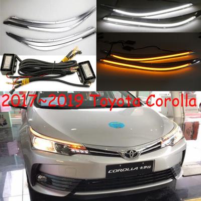 China Car Altis Bumper Headlight For Corolla Light 2017~2019y Car Accessories LED DRL altis Daytime Running Light For Corolla Fog Light Car for sale