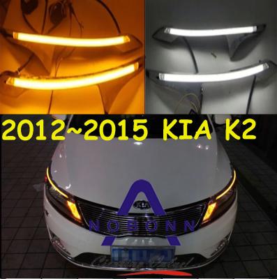 China Car Bumper Headlight For K2 Rio Daytime Running Light 2012~2015y DRL Car Accessories LED Headlight For K2 Rio Fog Light Car for sale