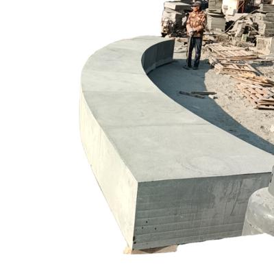 China Traditional Black Stone Granite Curved Shaped Benches For Large Projects In European Countries for sale