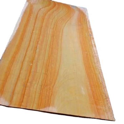 China Traditional natural yellow wood vein sandstone cladding for wall and for floor or garden paving for sale