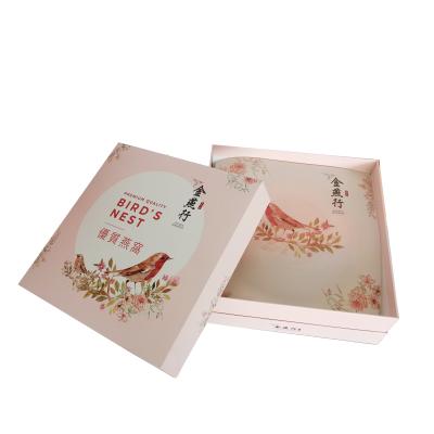 China Handmade Contemporary Bird Nest Packaging Colorful Lid And Base Gift Custom Sturdy 2 Piece Paper Rigid Box for sale