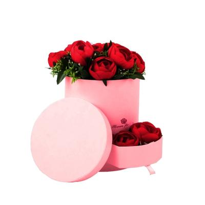 China kexin florist supplier handmade custom mounted flower gift boxes with drawer paper flower box bouquet flower box for sale