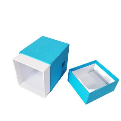 China ODM Kexin Box Luxury Two-Piece Gift Box Jewelry Gift Box Light Blue Top and Bottom Packing Custom Jewelry Box for sale