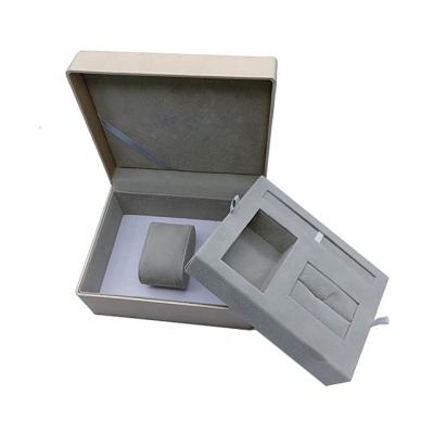 China Recycled Materials Simple Watch Box Watch Storage Box Display Watch Box Display With Inner Velvet And Foam Pad for sale