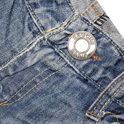 China New Style Viable High Quality Classic Antique Accessories Vintage 17mm Logo Denim Metal Tack Custom Jeans Buttons For Jeans for sale