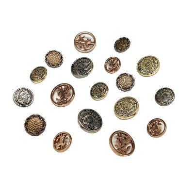 China Factory custom workable high quality stainless steel button logo jeans zinc alloy buttons for sale