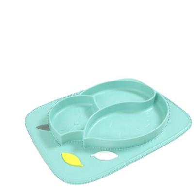 China OEM/ODM Silicone Suction Dish Food Grade Non-Slip Viable Silicone Baby Suction Dish Silicone Handle Feeding Dish Plates For Baby for sale