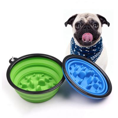 China Silicone Collapsible Collapsible Dog Bowl Slow Moving Slow Feeding Dog Bowls Slow Feeder Feeder Dog Bowls for sale