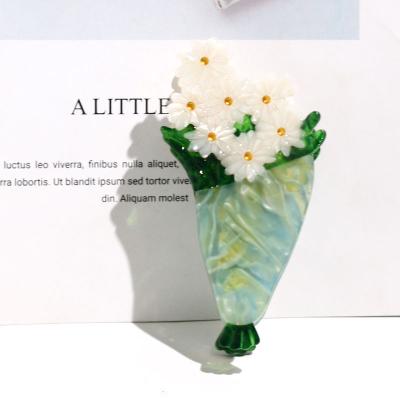 China Hair Accessories Flower Hair Claw Jaw Cuts Romantic France Acetate Claw Cuts Institut des Statistiques Designer Hair Claw Cuts Custom Acrylic Hair Clamp Jaw for sale