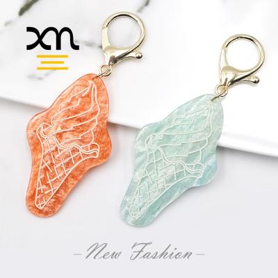 China Modern Personalized Korean Style Lanyard Key Chains With Ice Cream Form Acrylic Key Chain Custom Logo Lanyard Key Chain Ring Acetate for sale