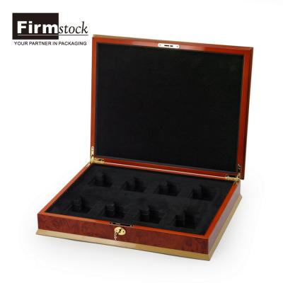 China Luxury Handmade Velvet Wooden Packing Box 3 Pack Custom Perfume Sample Christmas Shape Wooden Box for sale