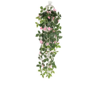 China Decorate Artificial Plastic Greenery Plants Vines Hanging Decor For Wall Home Wedding for sale