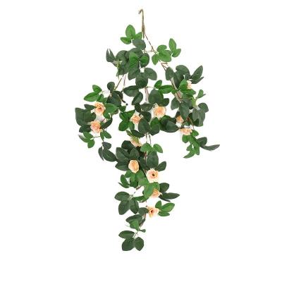 China Events Decoration Home Wall Hanging Leaves Plastic Real Touch Artificial Vine Vine For Decor Wedding Party for sale