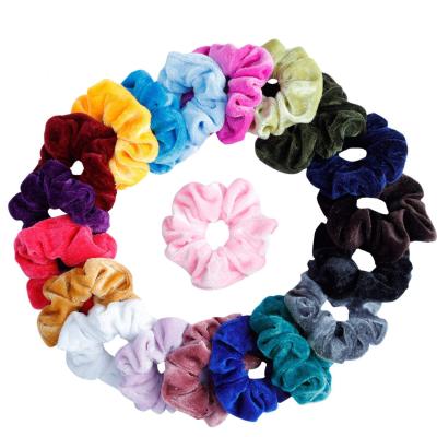 China Yucat 20 Sets Colors Elastic Rope Ponytail Holders Women Accessories Hair Ties Girls Wholesale Velvet Scrunchies Sets for sale