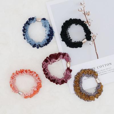 China Lace Up Yucat 2021 Elastic Rope Ponytail Holders Women Accessories Hair Ties Small Lace Scrunchies For Girls for sale