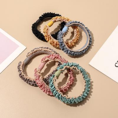 China Korean Fashion Yucat Wholesale Headband Ball Women Hair Accessories Cross Lace Up Elastic Hair Ties for sale