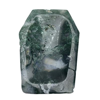 China China Moss Agate Carving Crafts High Quality Natural Chosen Crystal Different Shape Bowl for sale