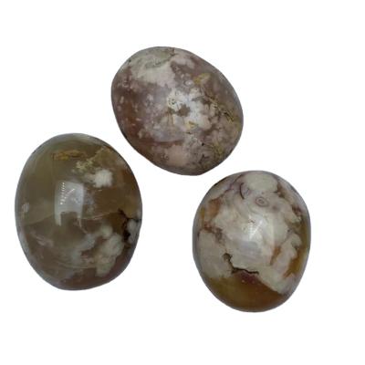 China China Cherry Blossom Sakura Agate Palmstone Natural Crystal Palm Tumbled Polished Stone for sale