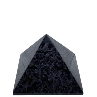 China Selected China Crafts Natural Indigo High Quality Crystal Carving Hand Made Pyramid For Decoration for sale