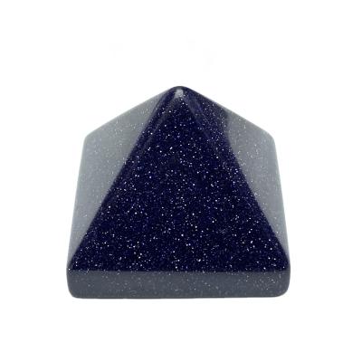 China China Selected High Quality Blue Stone Pyramid Hand Made Small Size Sand Crafts For Decoration for sale